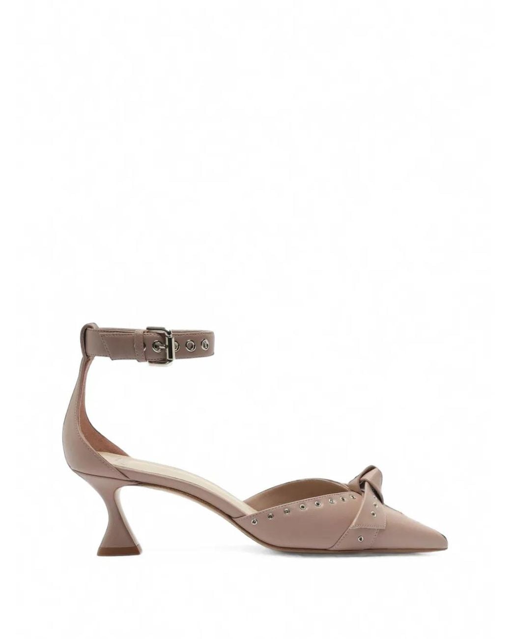 Alexandre Birman White Clarita Eyelet-Embellished Pumps
