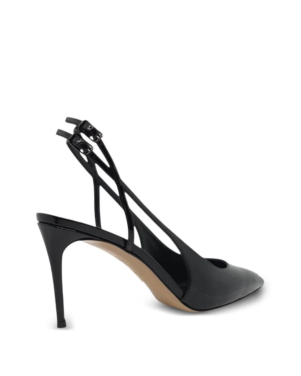 Casadei Black Pointed-Toe Slingback Pumps