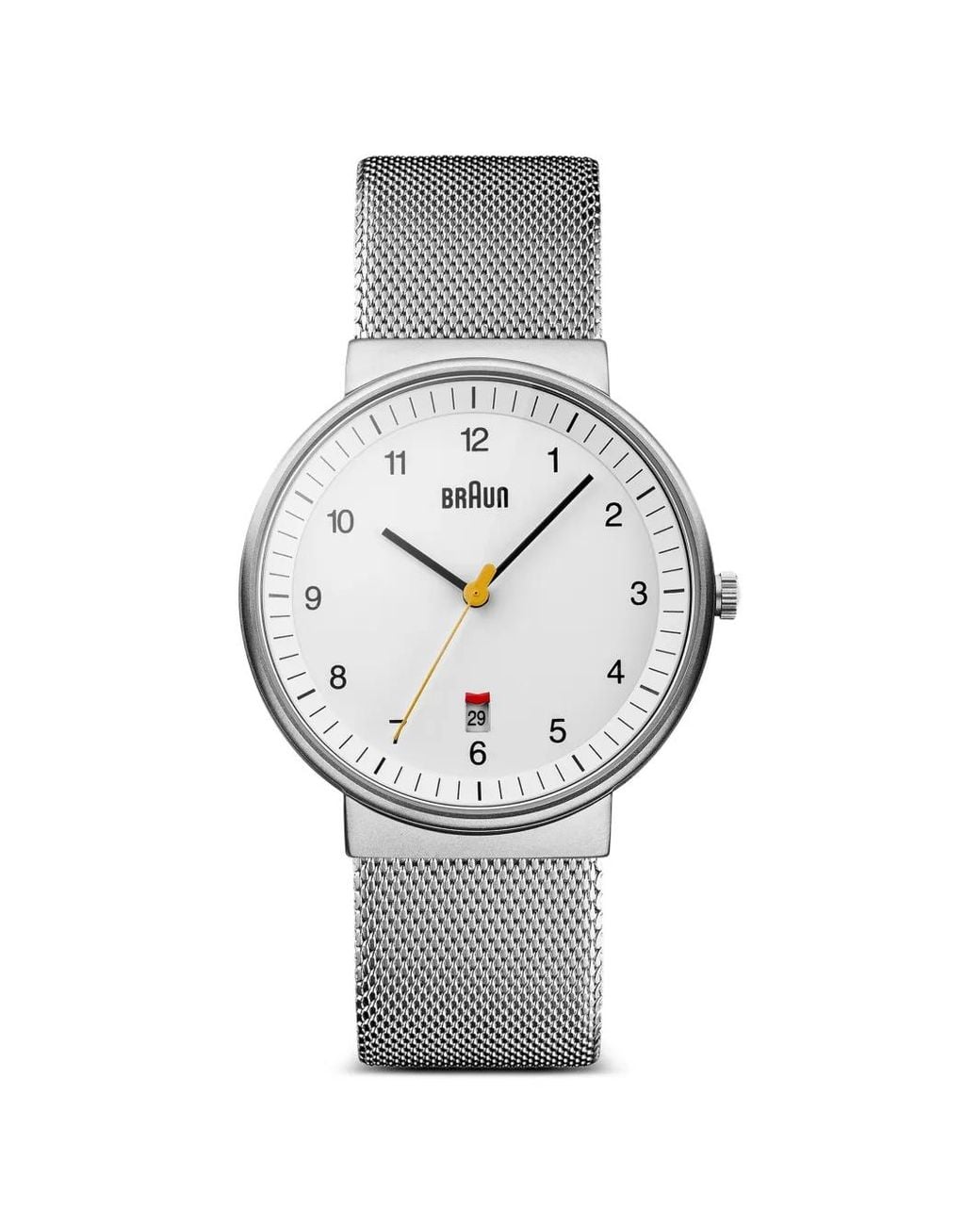 Braun Watches Gray Classic Mesh Strap 40Mm Watch for men