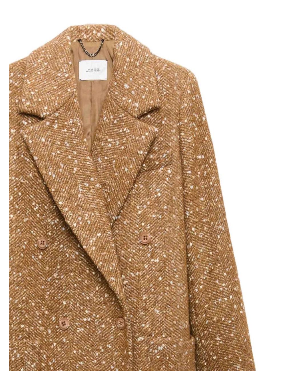 Dorothee Schumacher Natural Manteau En Tweed À Boutonnière Croisée