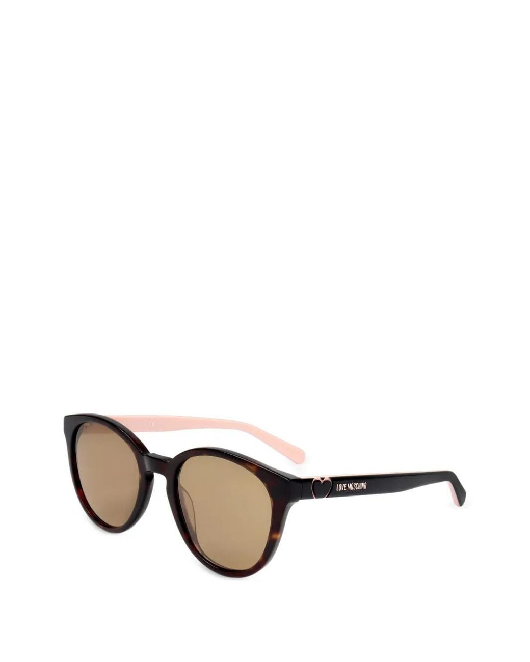 Moschino White 51Mm Havana Sunglasses