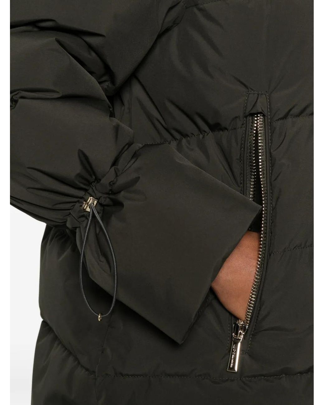 Moorer Black Gadia Hooded Padded Jacket