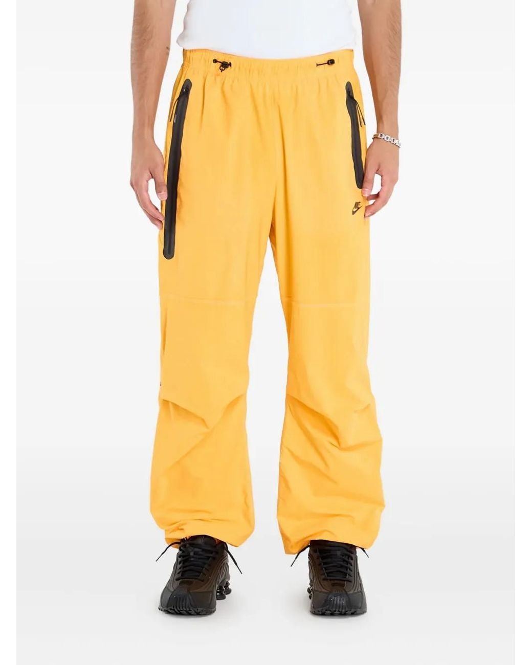 Nike Yellow Zip-Pocket Woven Trousers for men