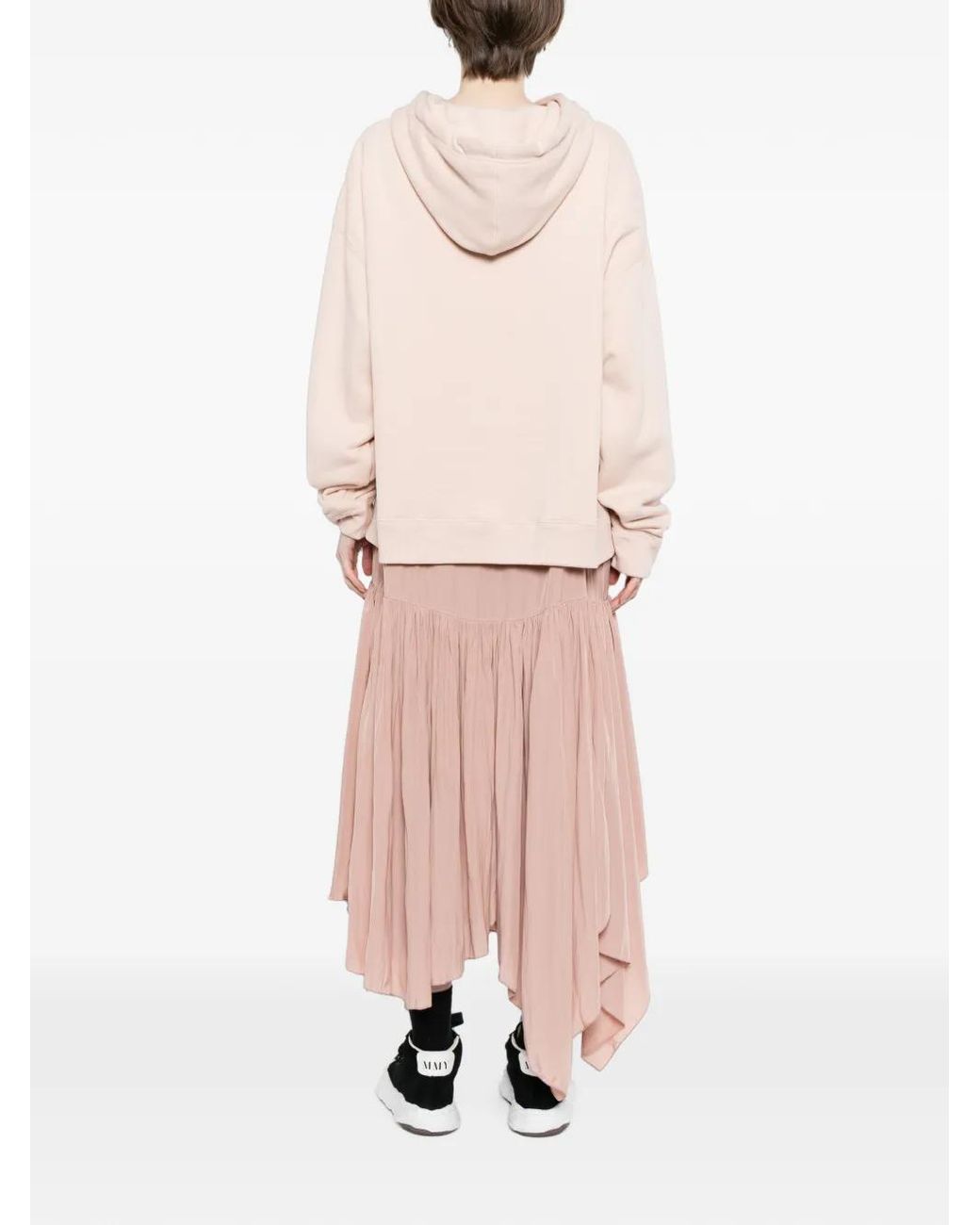 Maison Mihara Yasuhiro Pink Layered-Design Asymmetric Dress