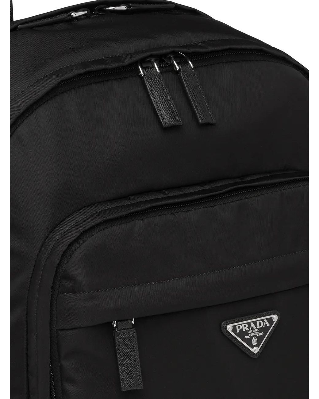 Prada Re-Nylon Rugzak Met Logo in het Black voor heren
