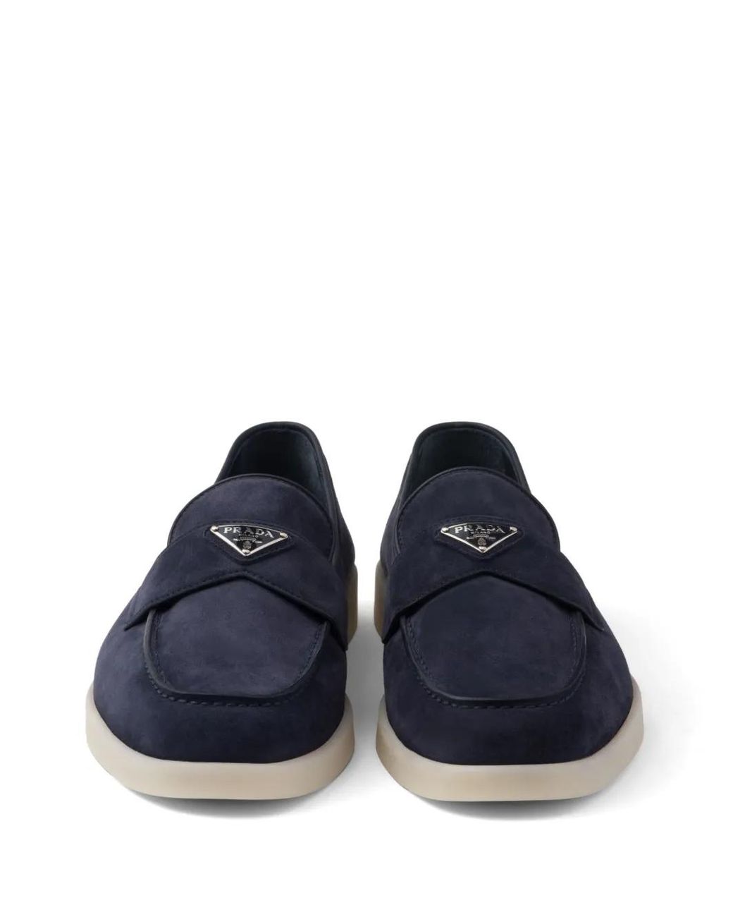 Prada Schoenen ,Blauw ,Suède Suede Loafers in het Blue voor heren