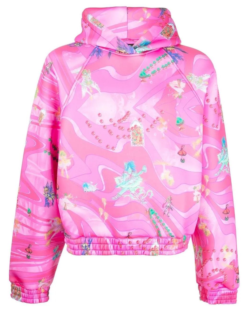 Liberal Youth Ministry Pink Graphic-Print Pullover Hoodie for men