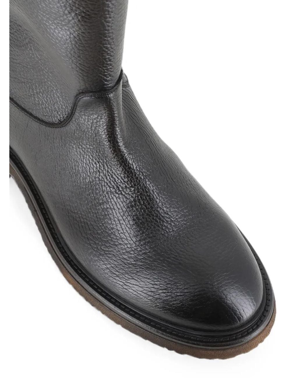 Alexander Hotto Black Almond-Toe Boots for men