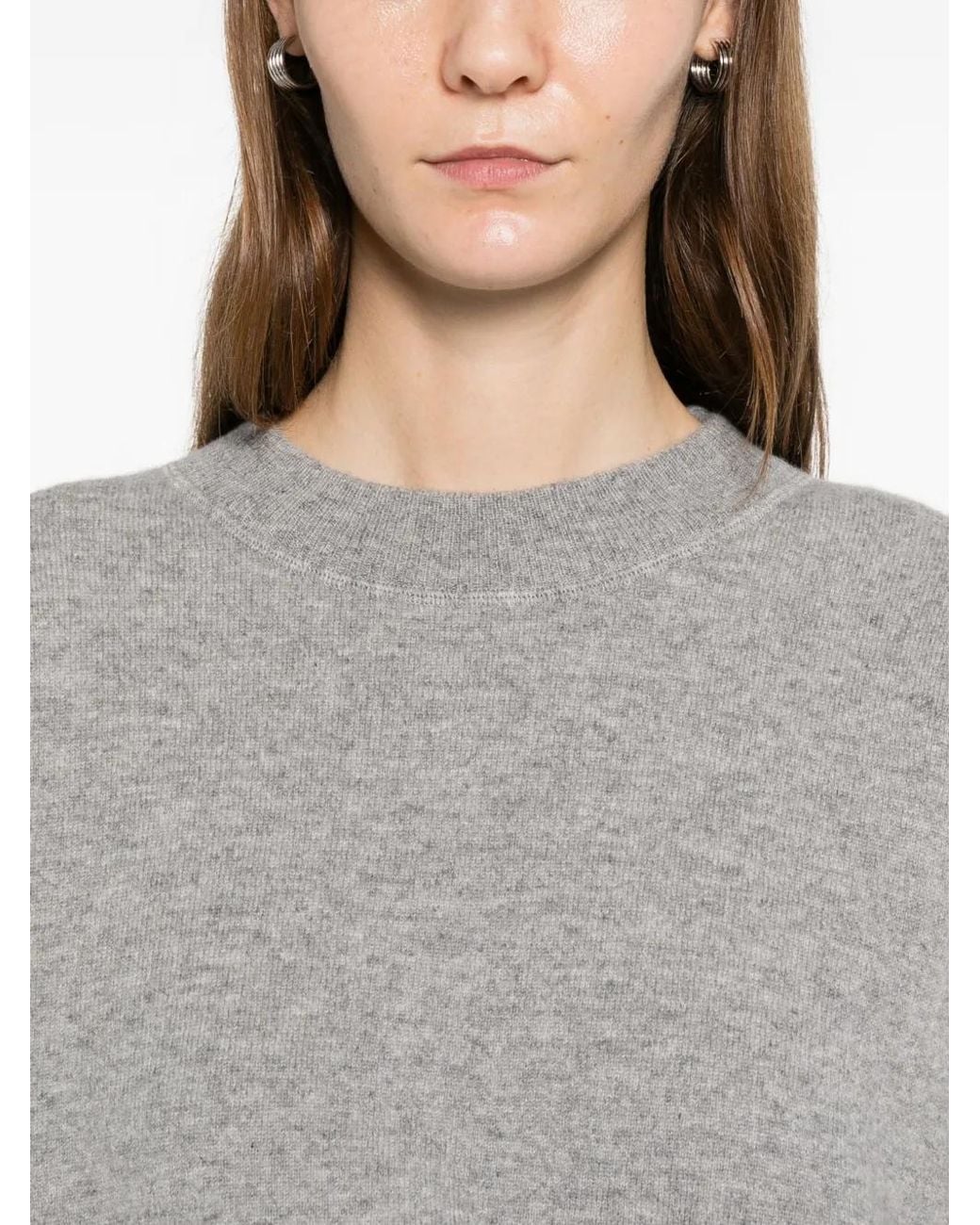 Soft Goat Gray Crew-Neck Knitwear