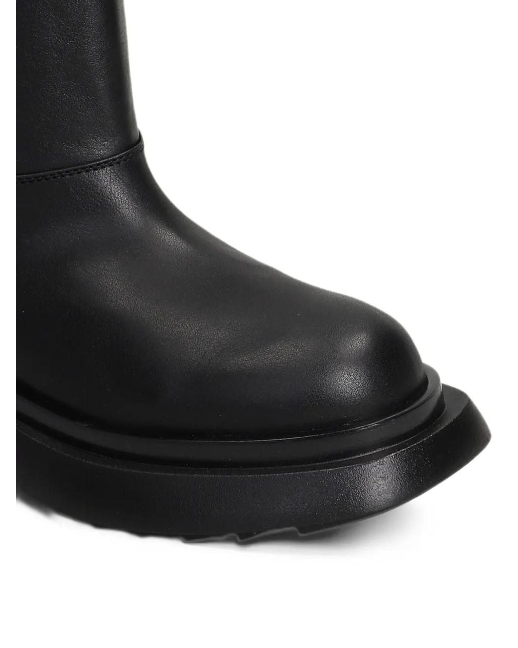 3Juin Black Ruth Chunky-Sole Leather Boots