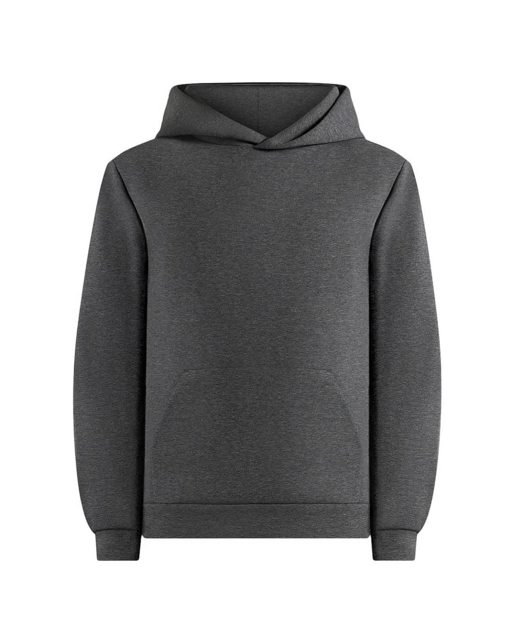 Manière De Voir Gray Js007 Neoprene Minimal Regular-Fit Hoodie for men