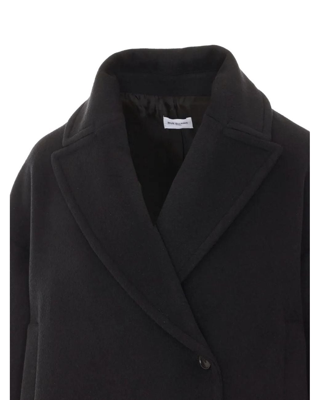 RUE DU BAC Black Cropped Double-Breasted Jacket