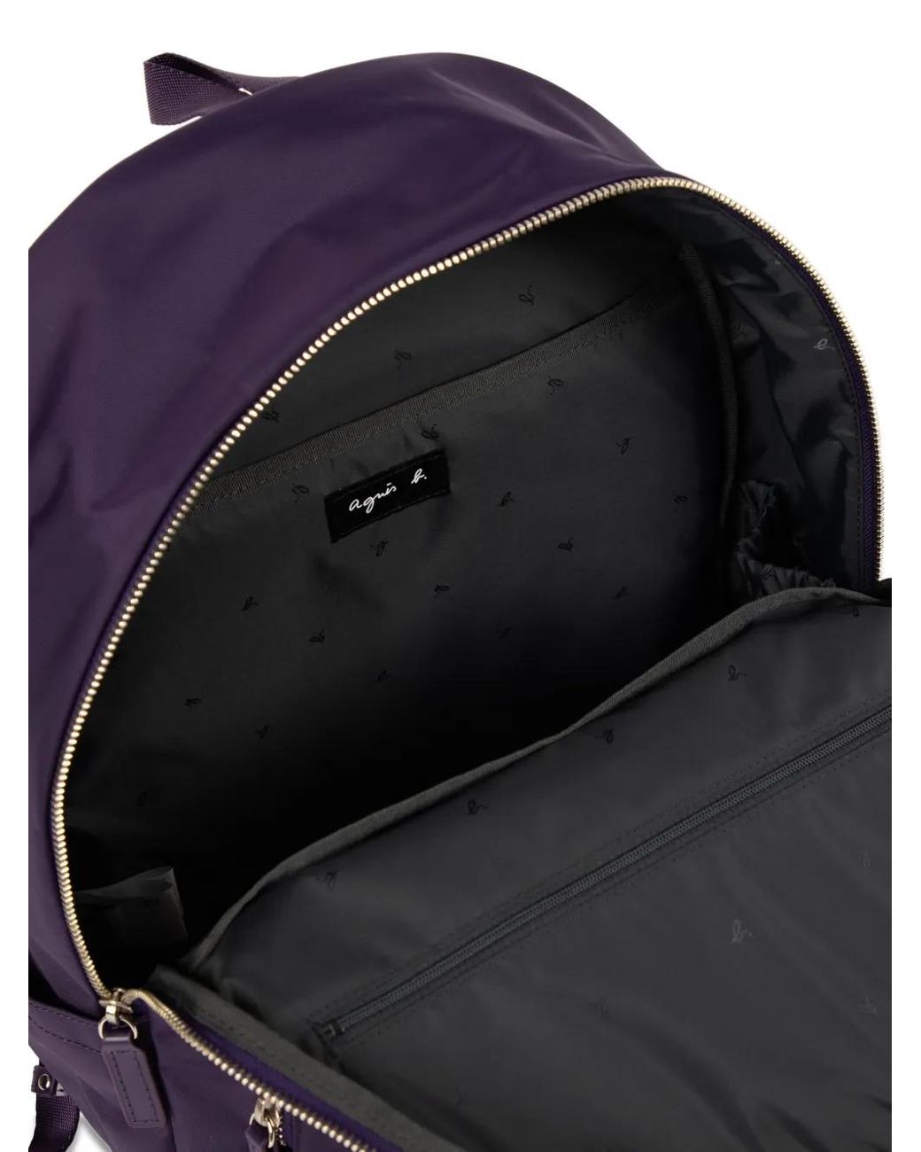 Agnes B. Purple Zipped Front Pocket Backpack