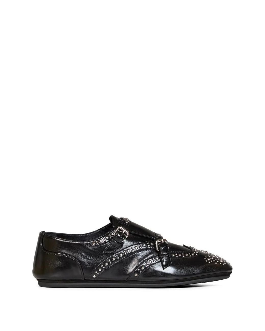 Fendi Black Mocassins À Détails De Clous