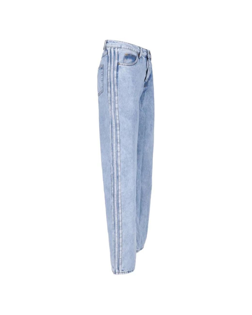 Adidas Blue Firebird Side-Stripe Jeans