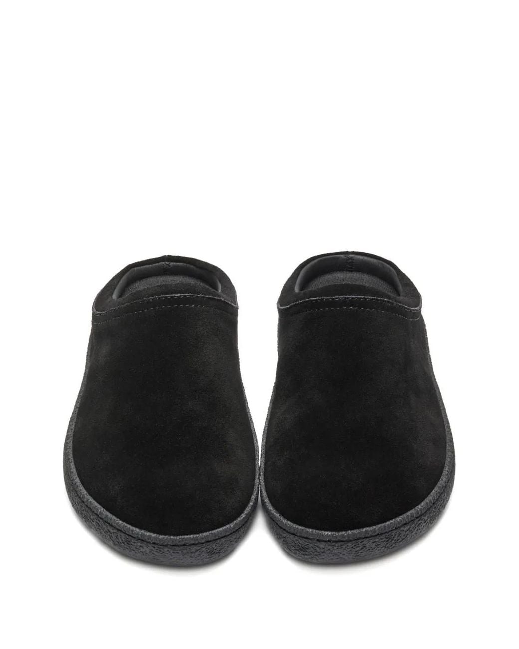Suicoke Black Leather Slippers