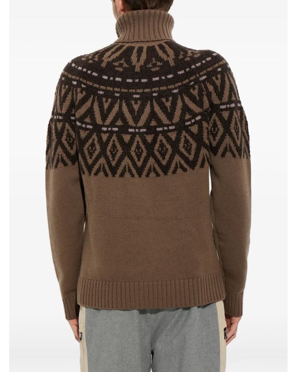 Bogner Brown Pull Roxter En Maille Intarsia for men