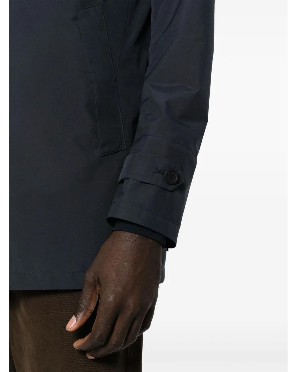 Chaqueta liviana con botones Herno de hombre de color Blue