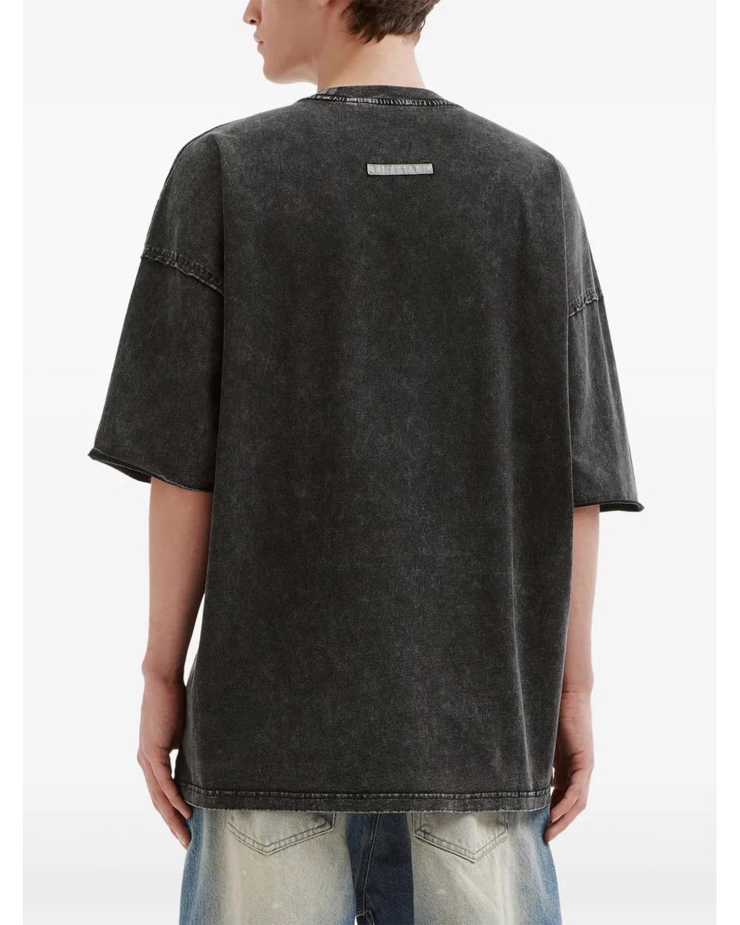 FIVE CM Black T-Shirt À Logo Brodé for men