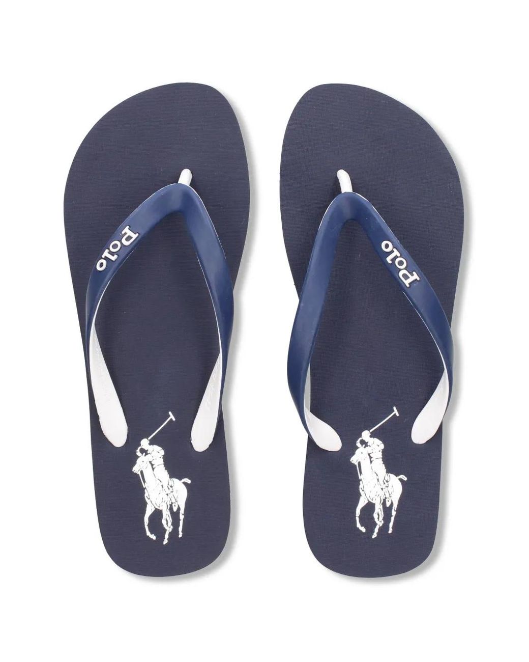 Polo Ralph Lauren Blue Bolt Big Pony Flip Flops for men