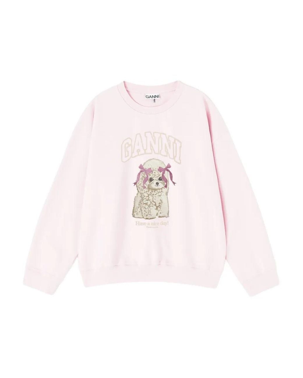 Ganni Pink Poodle Sweatshirt