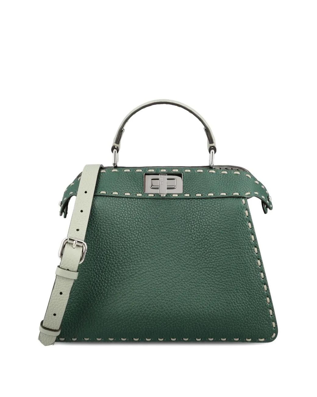 Fendi Green Small Peekaboo Iseeu Tote Bag