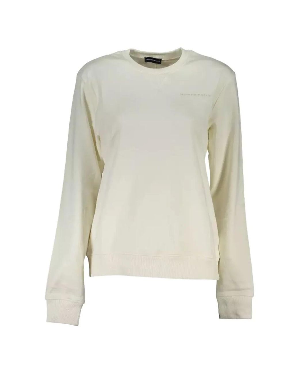 North Sails White Logo-Embroidered Crew-Neck Sweater