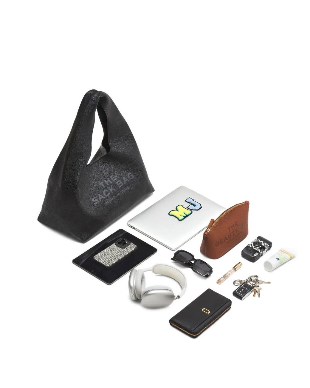 Marc Jacobs Black Sack Patchwork Shoulder Bag