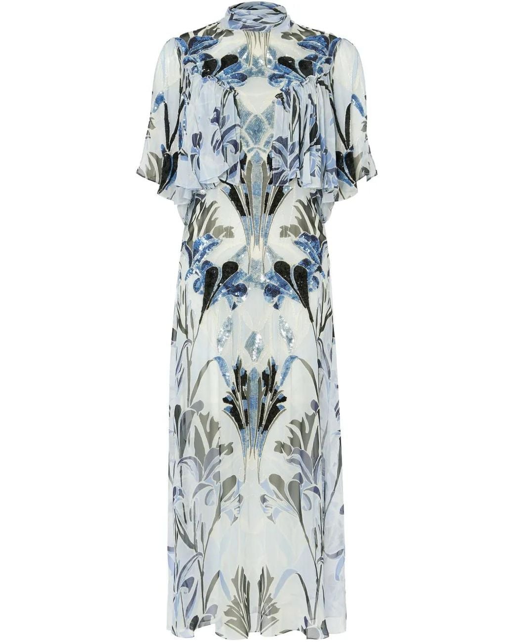 Temperley London Blue Alani Maxi Dress