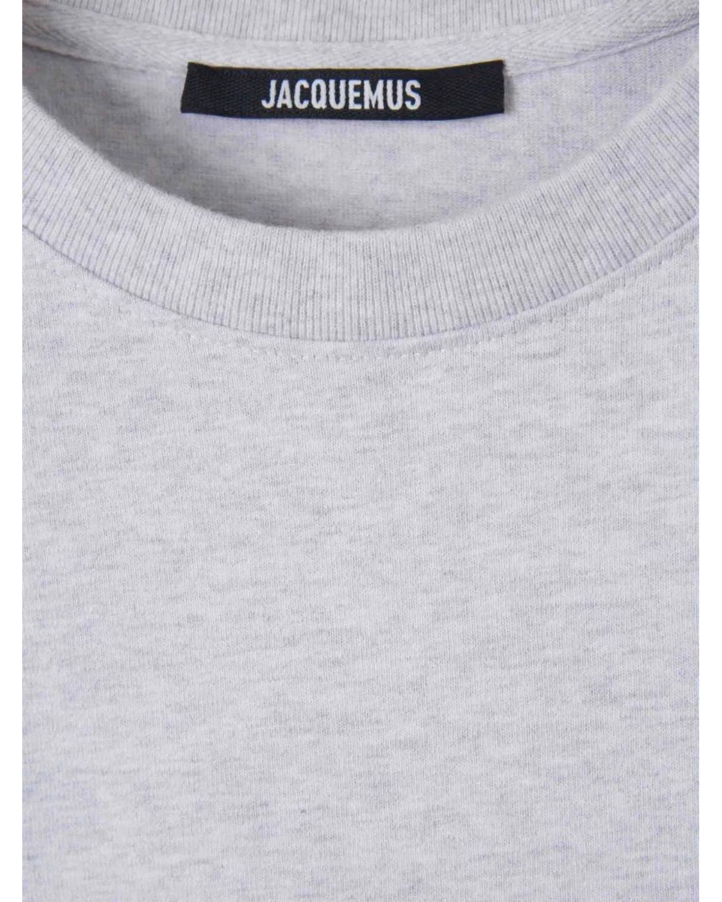 Jacquemus White Logo-Patch T-Shirt for men
