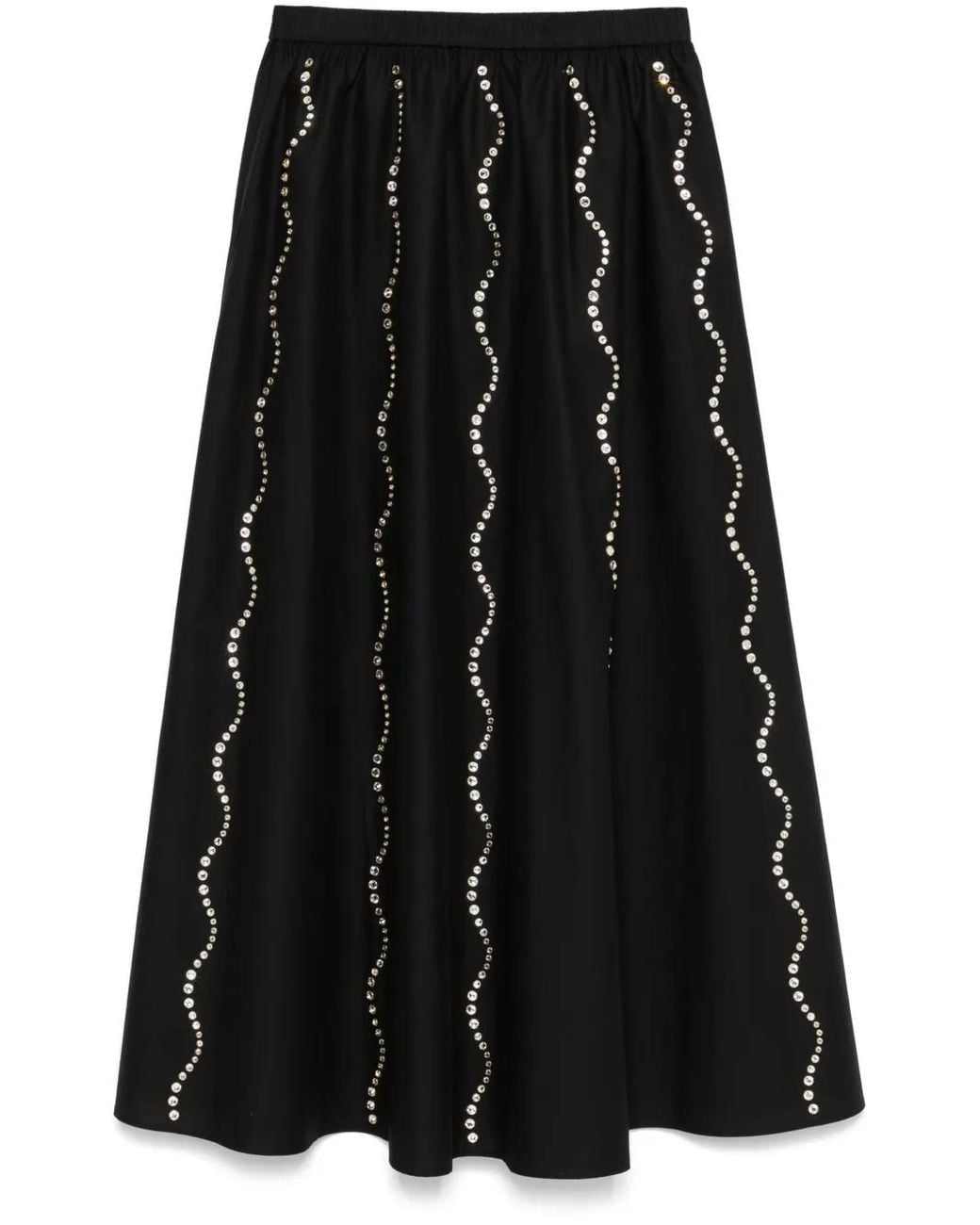 Sandro Crystal-Embellished Maxi Skirt in Black | Lyst