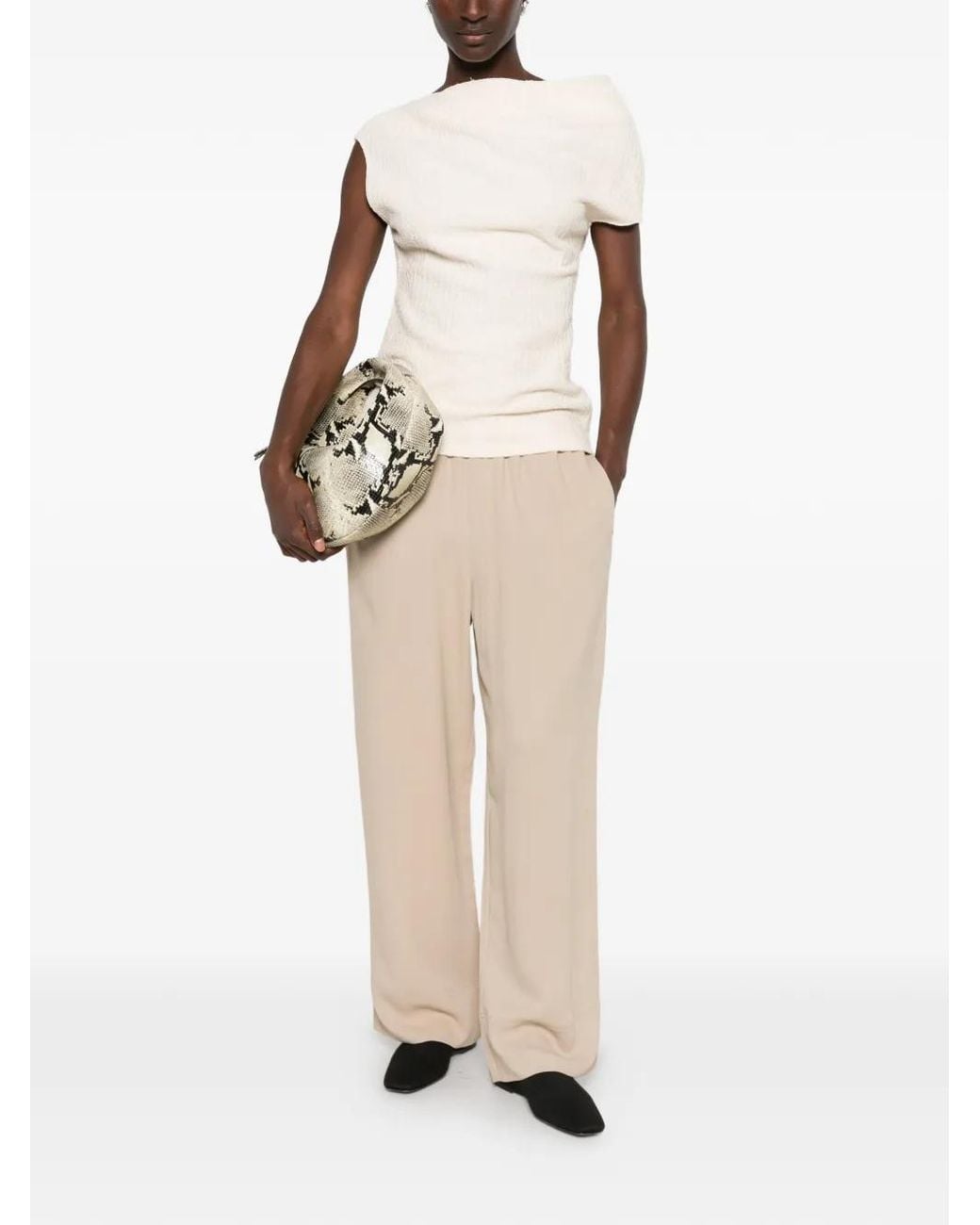 Totême Natural Elasticated-Waistband Trousers
