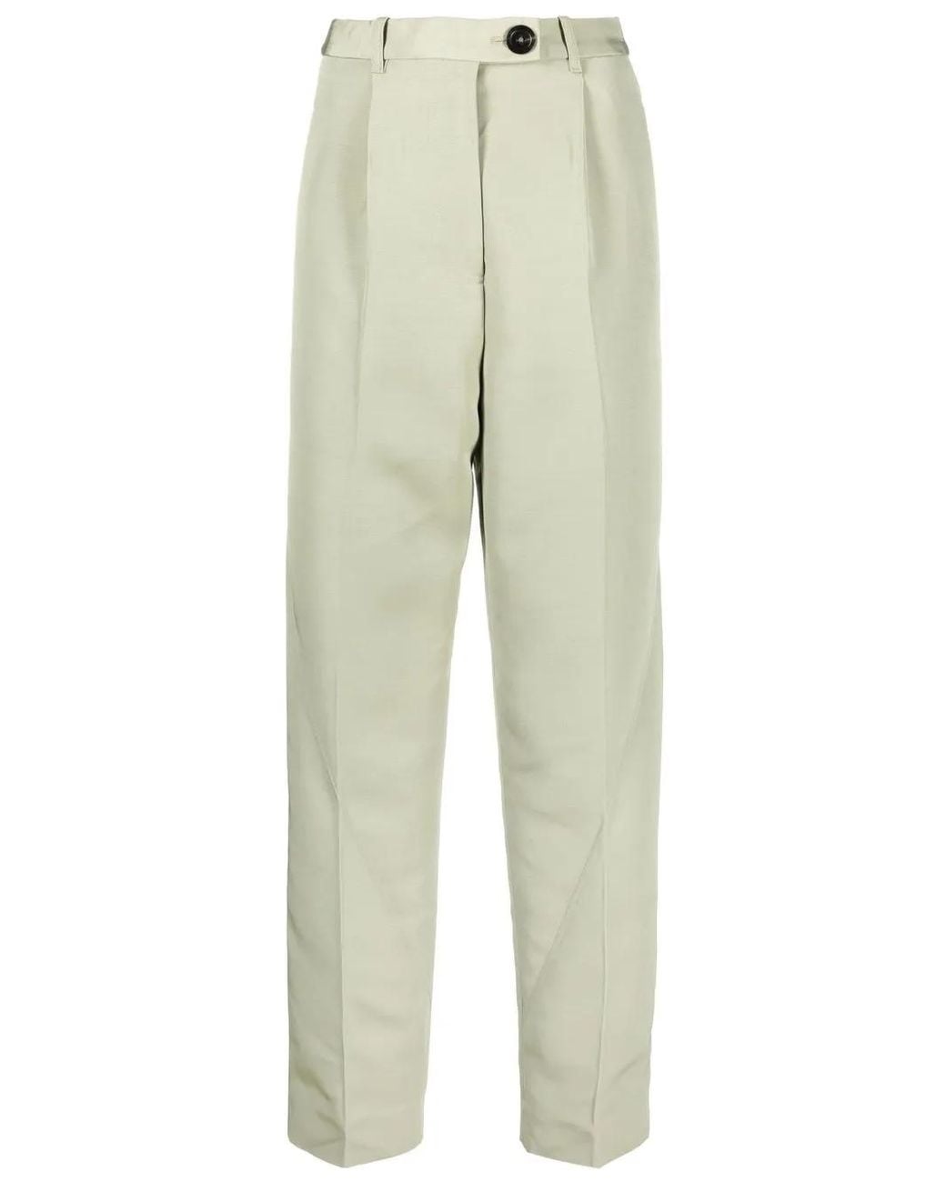 Peter Do Natural High-Waisted Straight-Leg Trousers