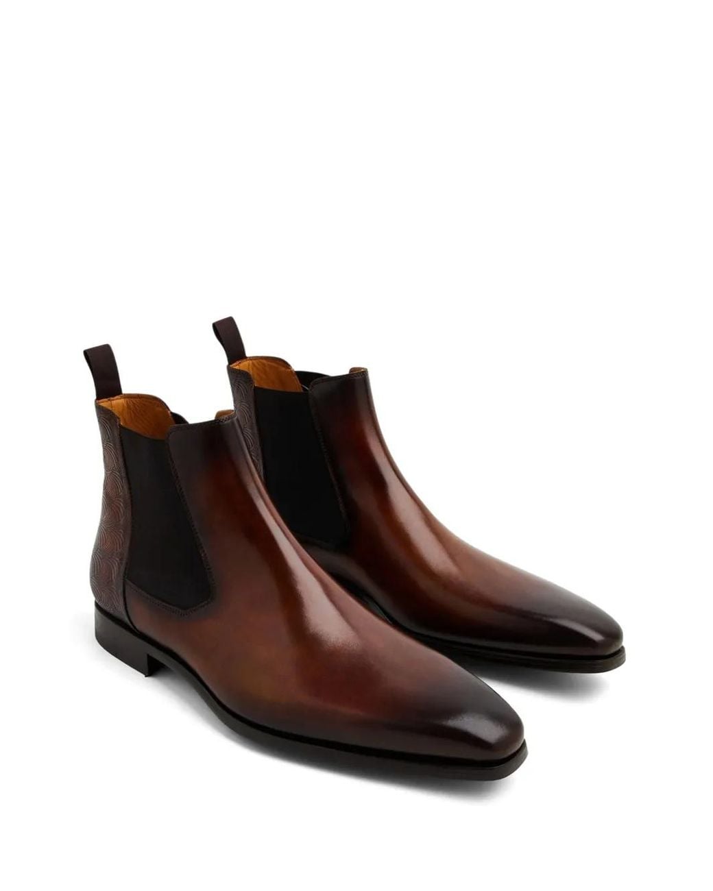 Magnanni Shoes Brown Thunder Chelsea Boots for men