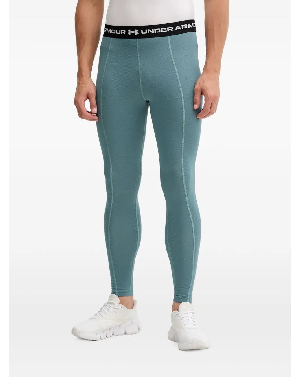 Under Armour Blue Logo-Waistband Leggings for men
