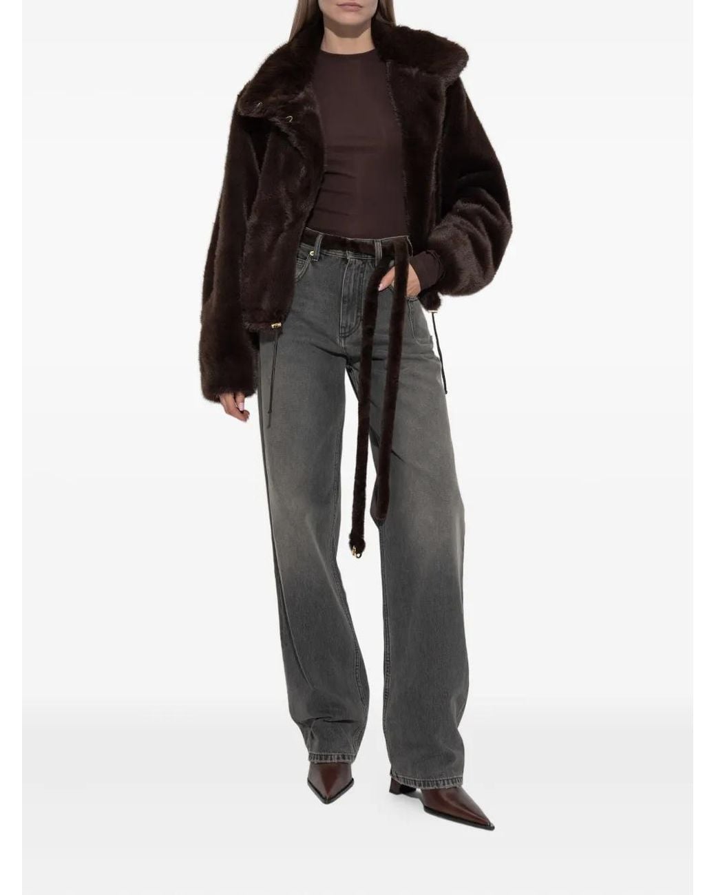 DARKPARK Gray Lu Belted Jeans