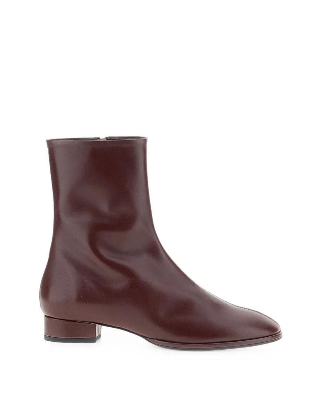 Aeyde Brown Roisin Side-Zip Ankle Boots