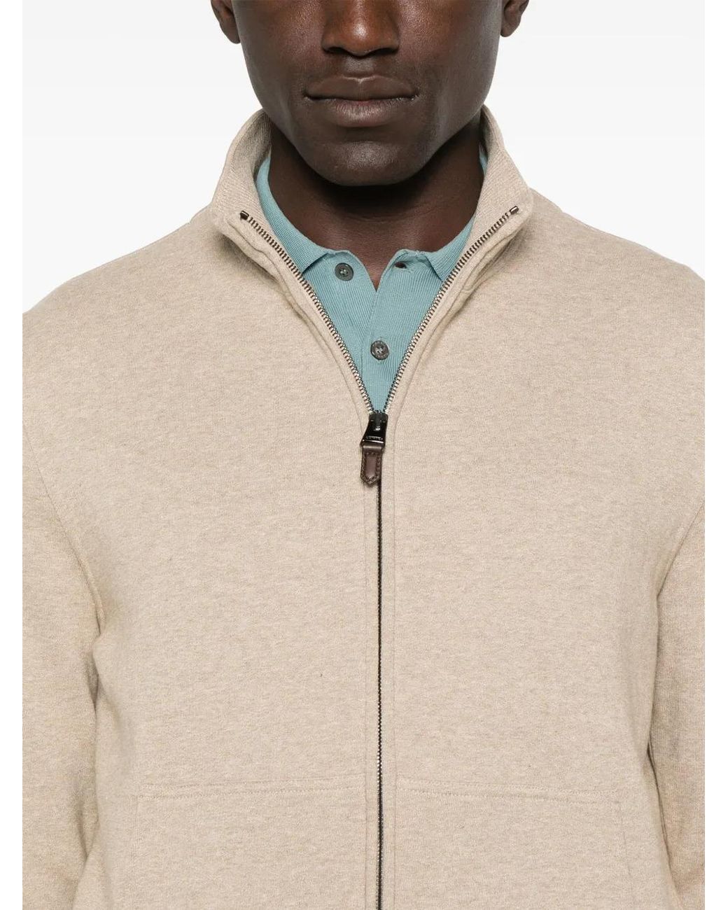 Canali Natural Mélange-Effect Sweatshirt for men