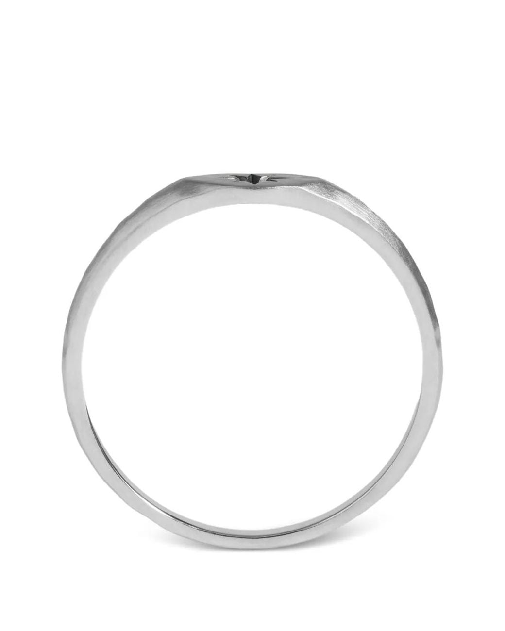 Monica Vinader Metallic Star-Engraved Signet Ring