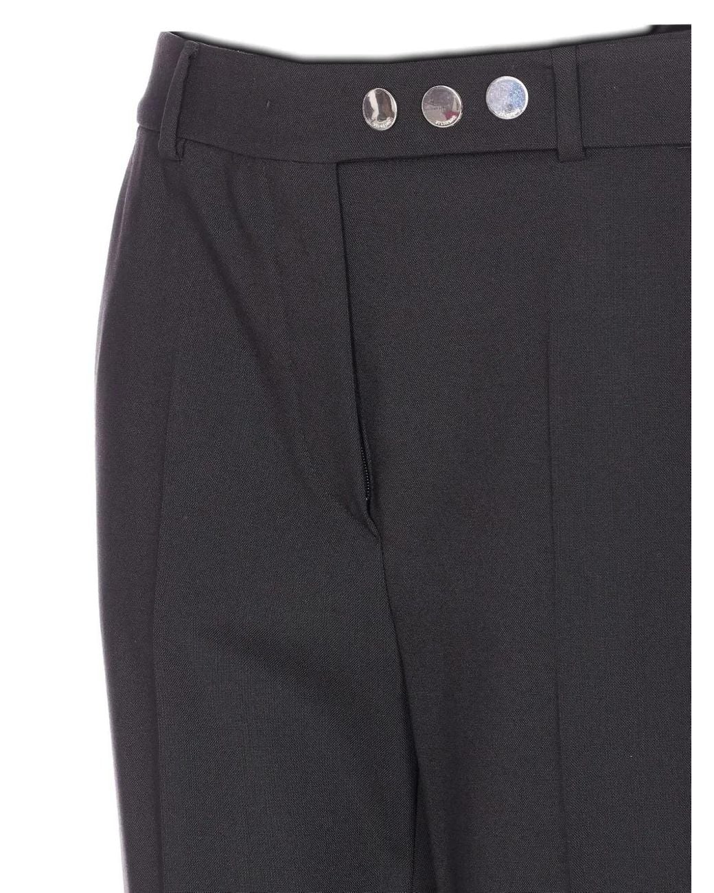 Sportmax Blue Harry Button Zip Trousers