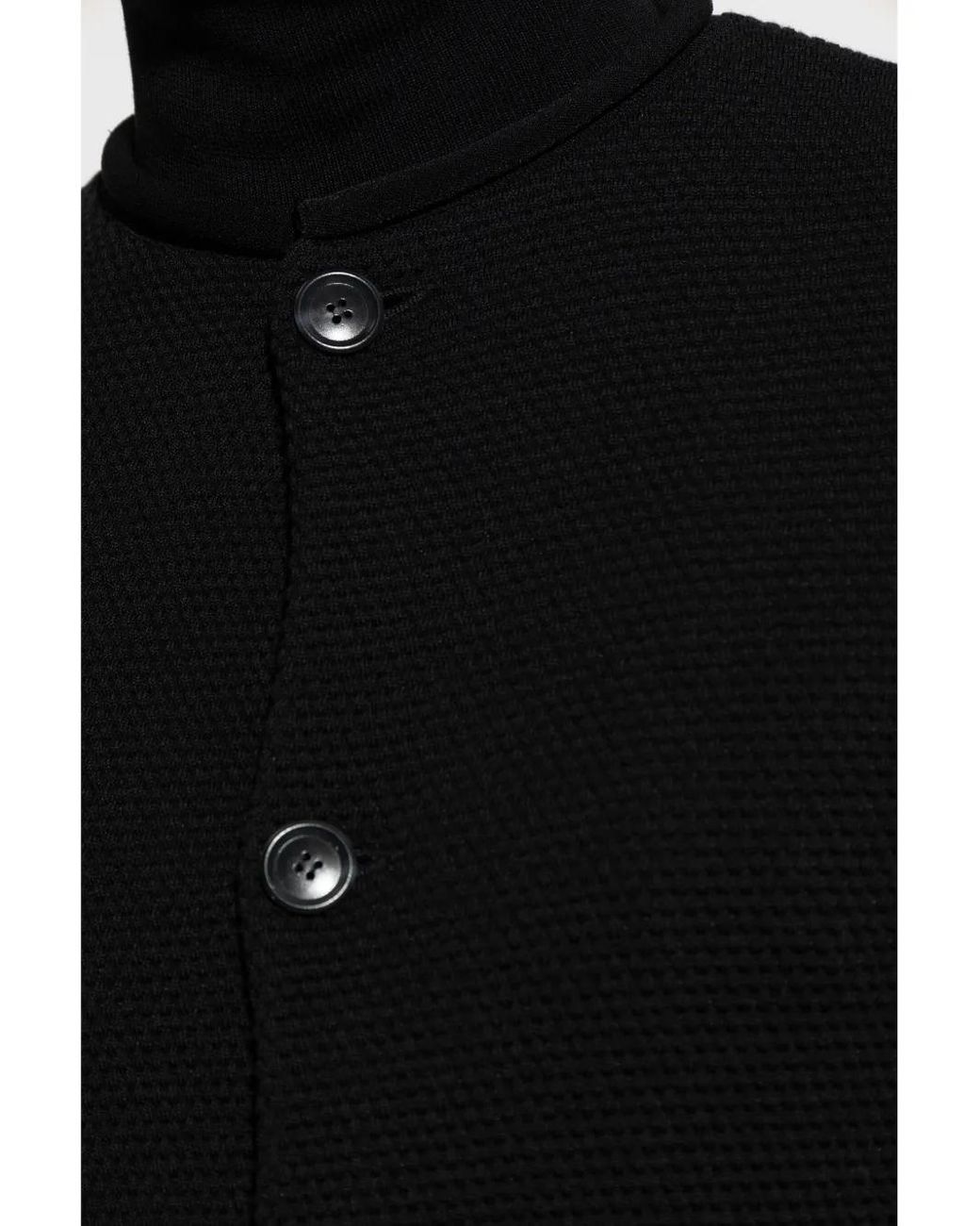 Chaqueta de pecho individual de Giorgio Armani de hombre de color Black