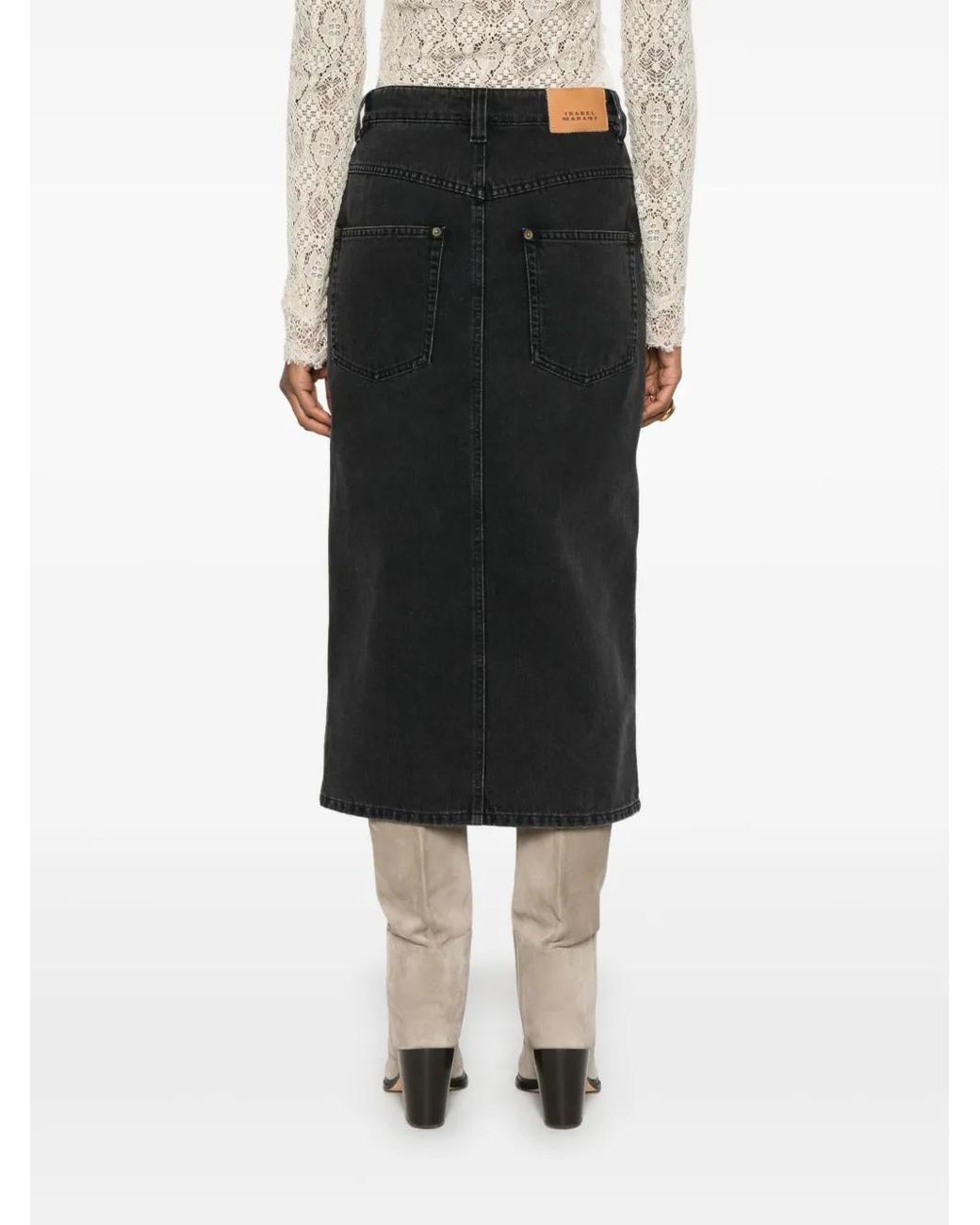 Isabel Marant Black Pavina Denim Skirt