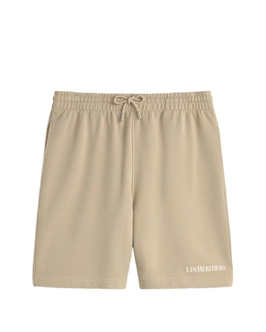 LES HÉRITIERS Natural Logo-Detail Shorts for men