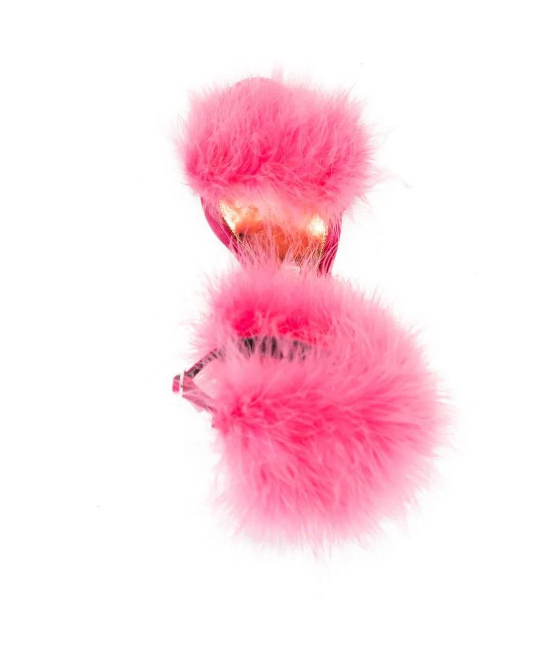 Alexandre Vauthier Pink Sandalen Mit Federn