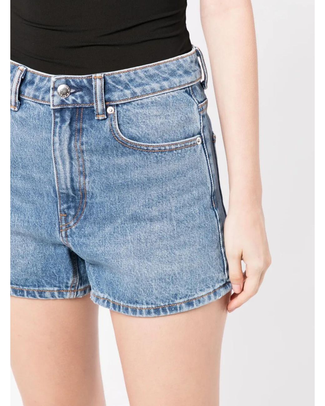 Alexander Wang Blue Shorty High-Rise Short