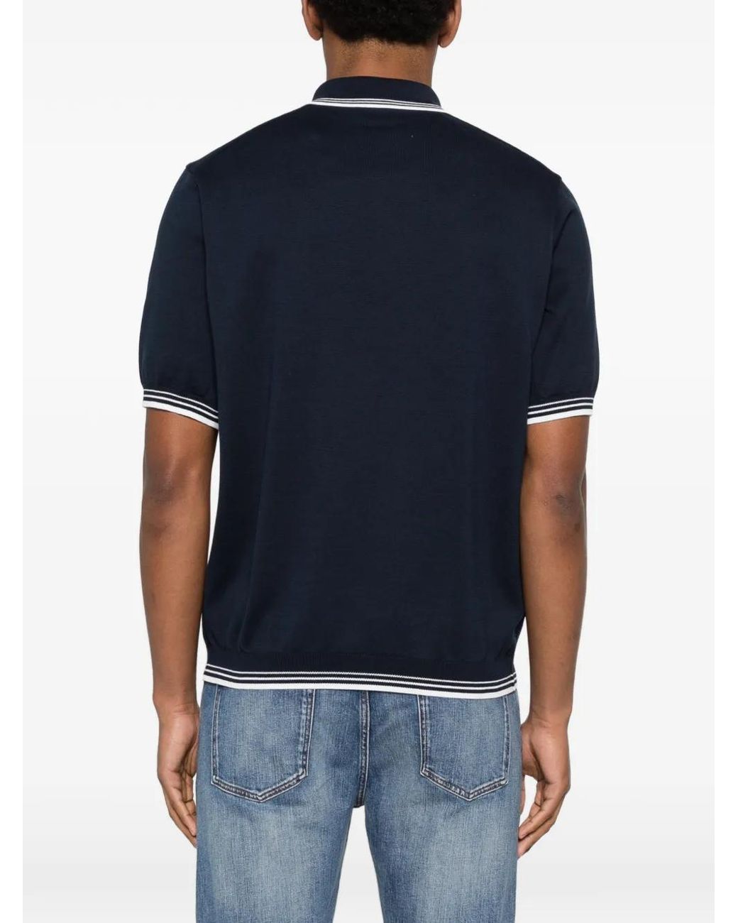 Paul & Shark Blue Polo Shirt With Contrasting Details for men