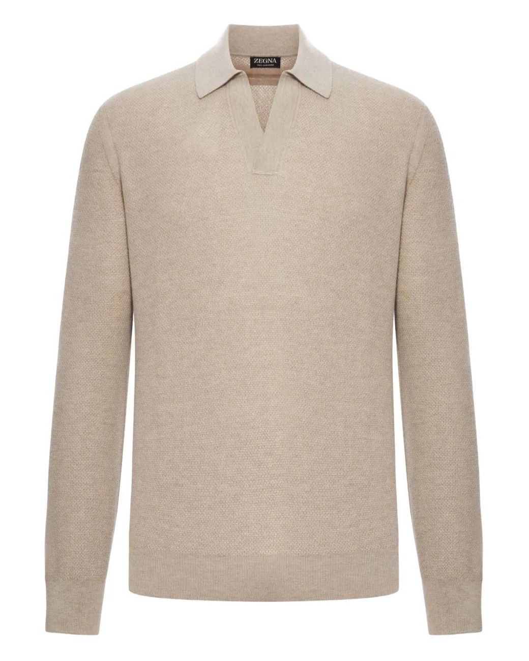 Zegna Natural Cashmere Polo for men