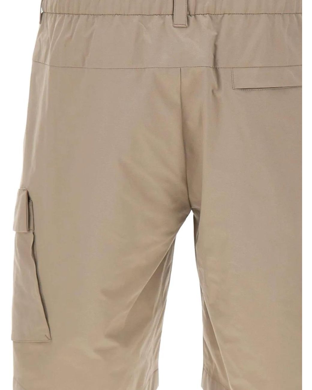 Herno Natural Polyester Cargo Shorts for men