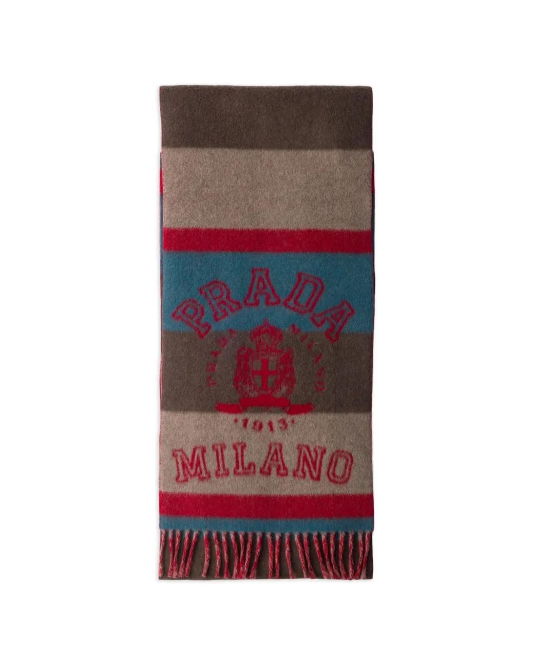 Prada Red Wool And Cashmere Scarf for men