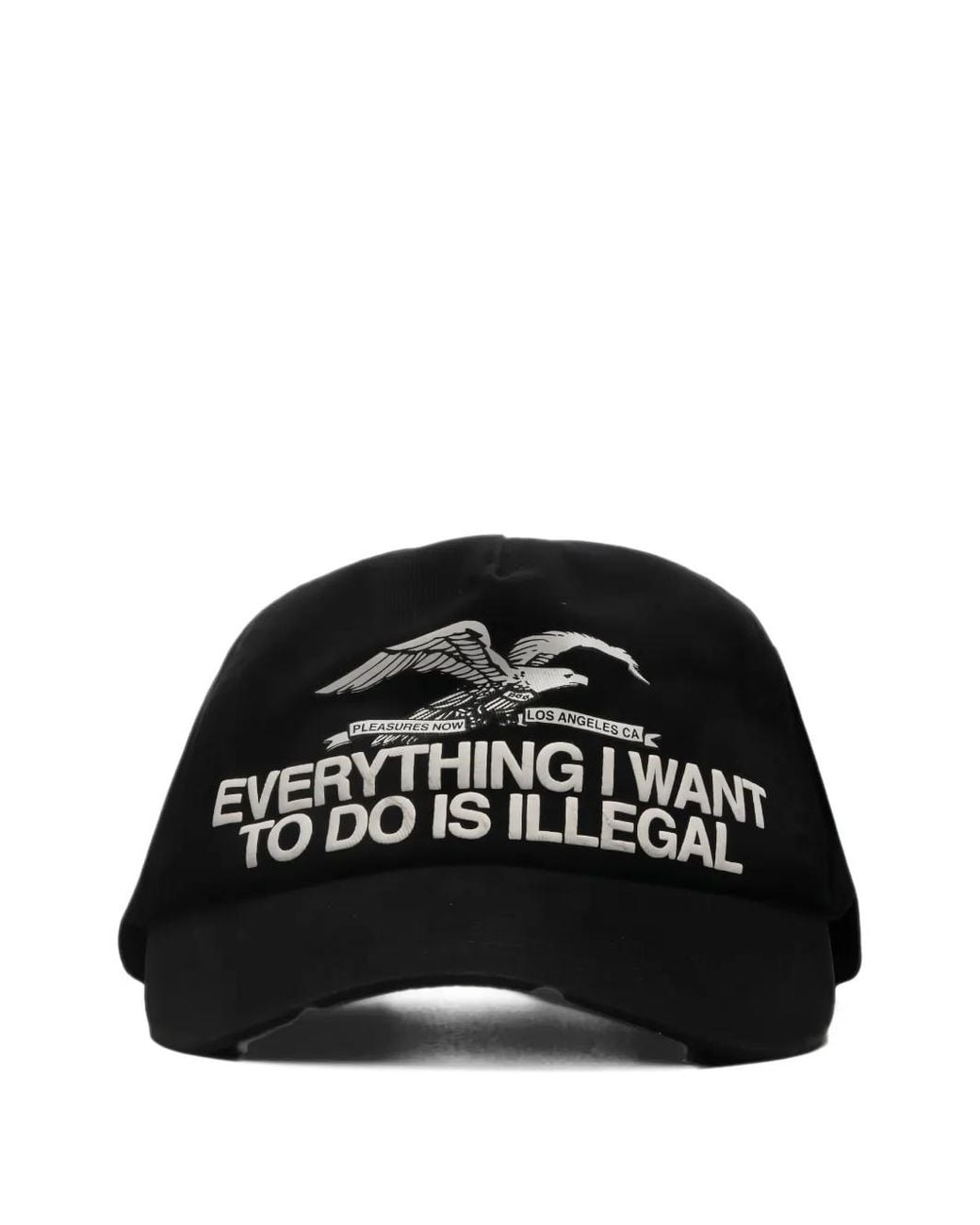 Pleasures Black Illegal Snapback Cap for men